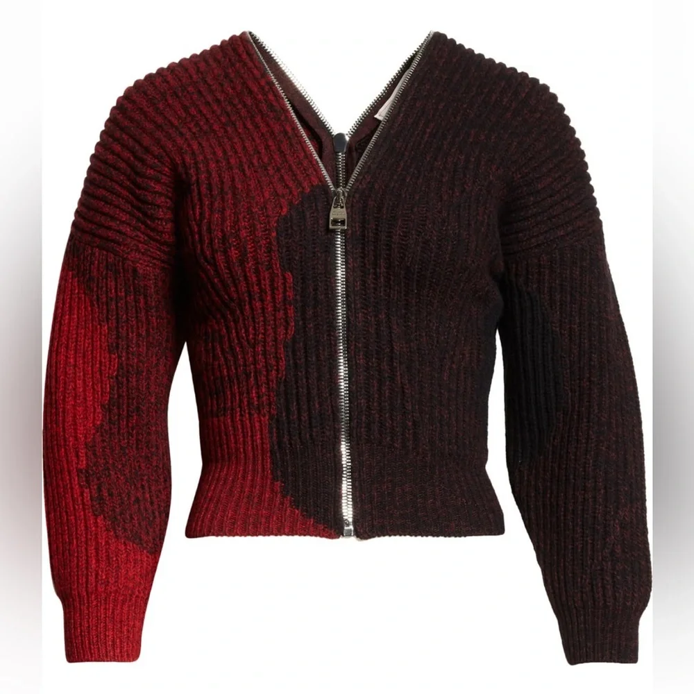 NWT Alexander McQueen colorblock zipped sweater sz Small HP Pick!💕 - Picture 2 of 10